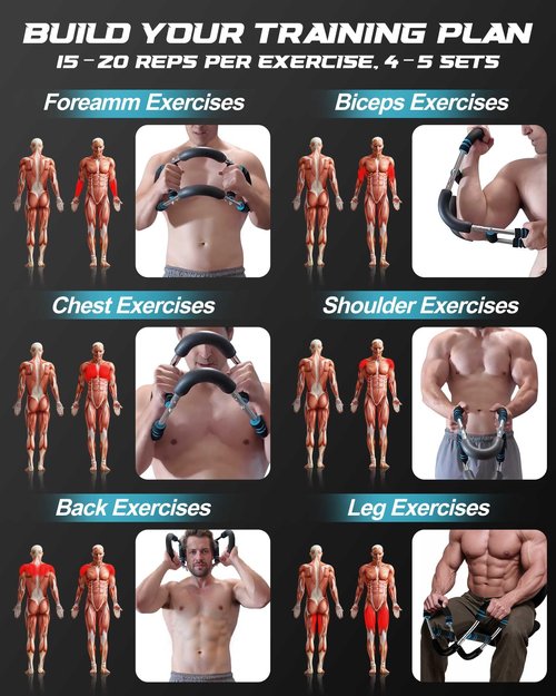 2025 Pro Twister Arm Trainer, Adjustable Power Twister Bar, Chest Shoulder Arm Workout Equipment, Portable Detachable Upper Body Fitness Machine for Home & Gym