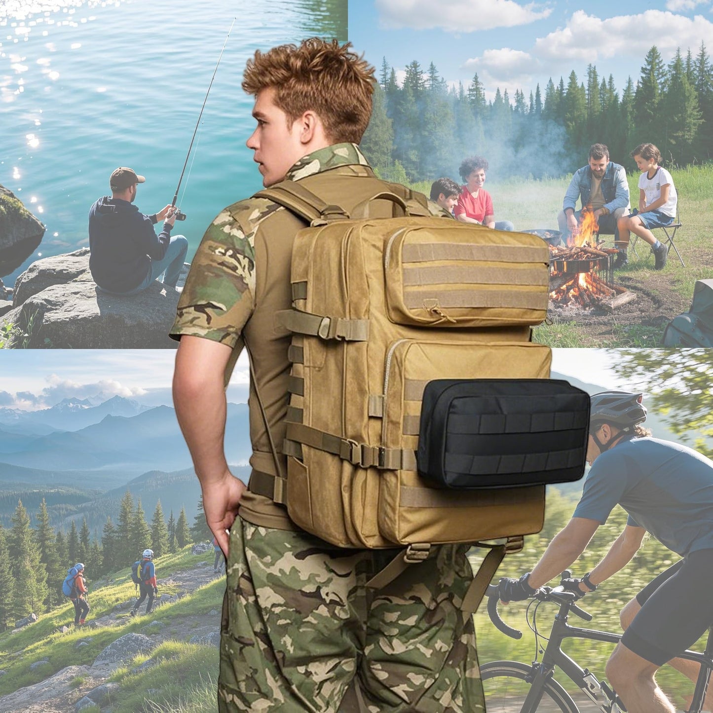 2 Pack Tactical Molle Admin Pouches - Utility Molle Tool Pouch EDC Carry Belt Pouch Horizontal Modular Pouches Phone Pouch for Men,Multi-Purpose Utility Work Organizer Bag (Black)
