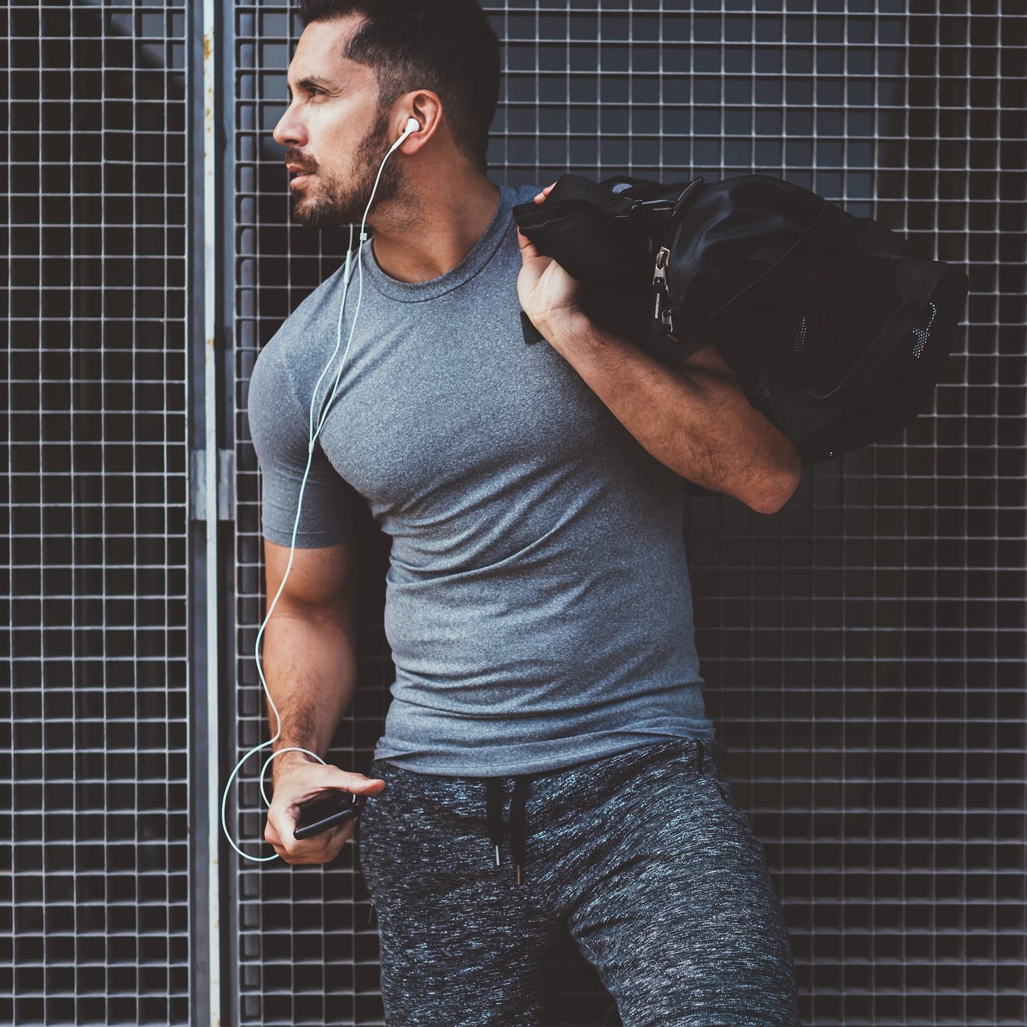 MLYENX 5 Pack Workout Shirts for Men Quick Dry Moisture Wicking Mens Gym Shirts Athletic T-Shirts