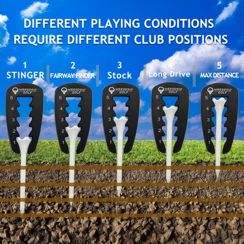 Adjustable Golf Tee Height Tool HeightRight Outdoor Golf Training Aid Precision Tee Height Setter for Consistent Swings