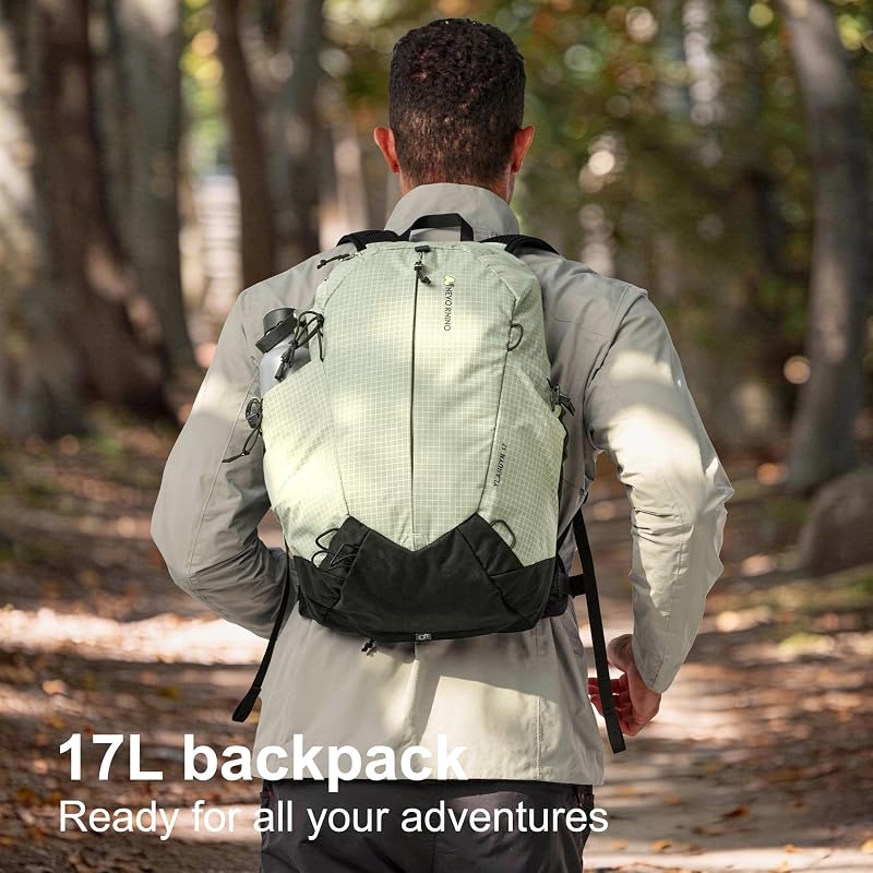 N Nevo Rhino 17L Hiking Backpack with Rain Cover - Green