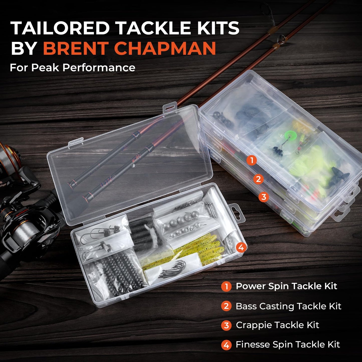 KastKing Brent Chapman Baitcasting Reel and Rod Combo, Tailored Tackle Kits, Pre-spooled Design, IM6 Graphite 2Pc Blanks, 5 + 1 Ball Bearings, Aluminum Oxide Ringed Stainless Steel Guides, EVA Handles