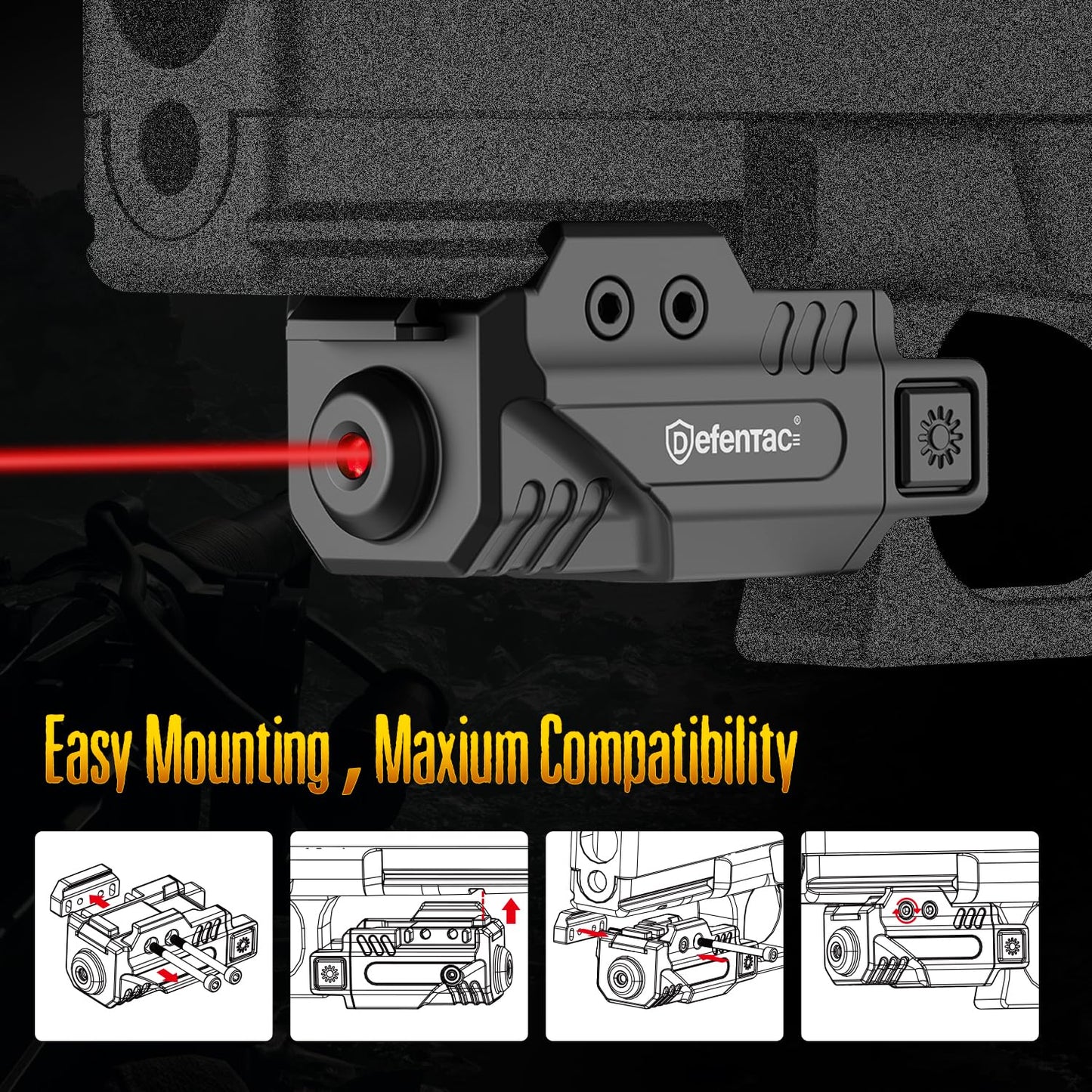 Defentac Red Laser Sight for Pistol/Handgun