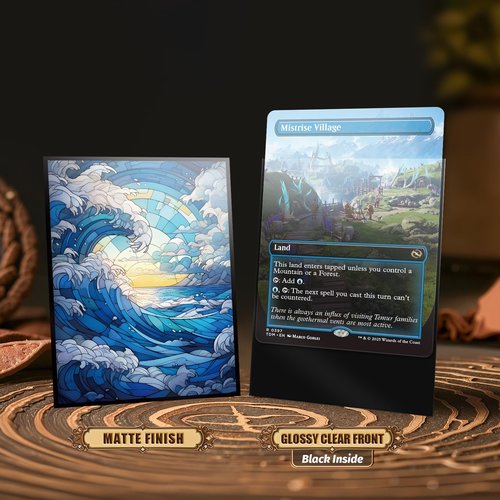 MTG Card Sleeves - Island - Ultra Clear Front & Matte Finish Back, 100 Count Standard Size Matte Art Sleeve for Magic The Gathering