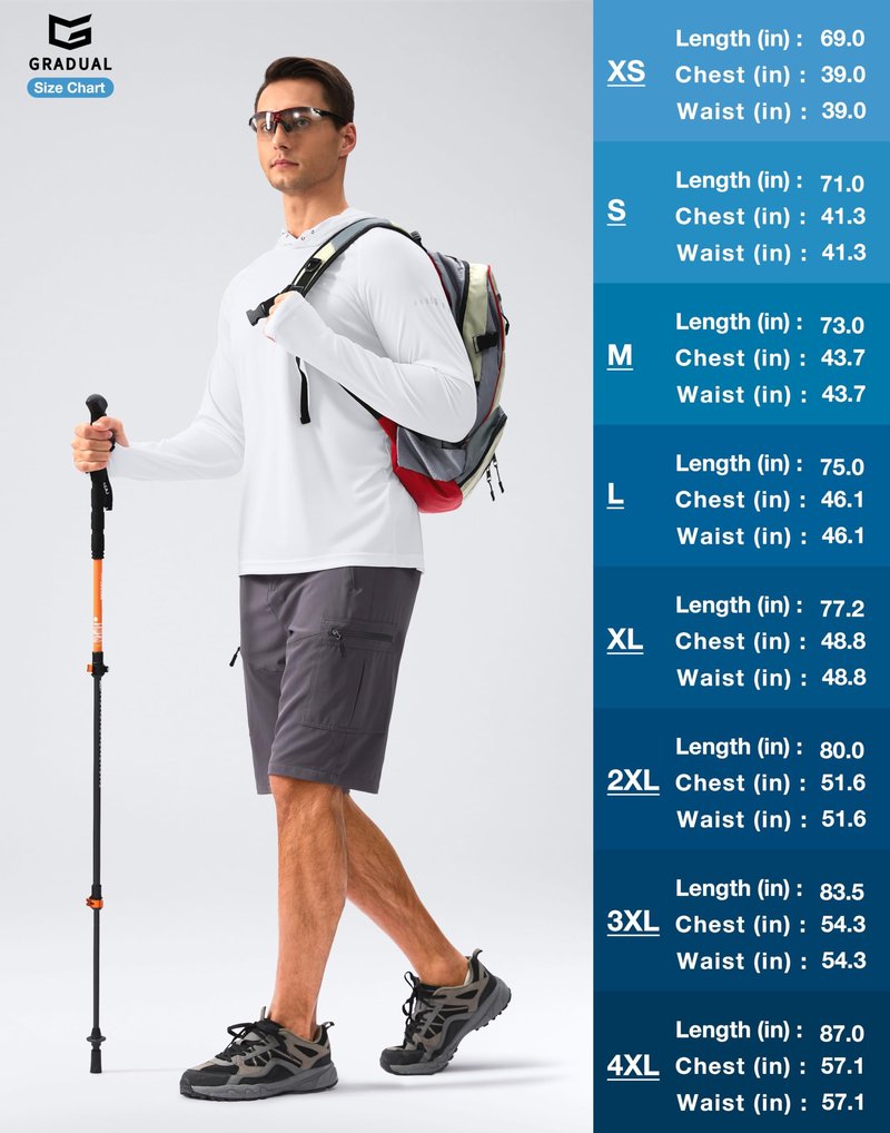 Men's Sun Protection Hoodie Shirt UPF 50+ Long Sleeve Fishing Rash Guard UV SPF Summer Lightweight Hiking Shirt for Men