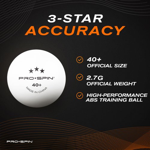 PRO SPIN Ping Pong Paddles - High-Performance Set with Premium Table Tennis Rackets, 3-Star Ping Pong Balls, Compact Storage Case | Professional Quality Ping Pong Paddle Set (4-Player Set)