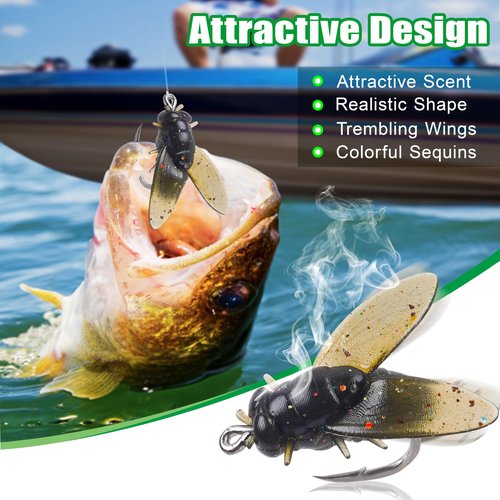 OROOTL Bionic Fly Fishing Baits, 18pcs Fly Fishing Flies Kit Trout Jigs Swimbaits Dry Flies Baits for Saltwater Freshwater Bass Trout Panfish Artificial Soft Lure, Black