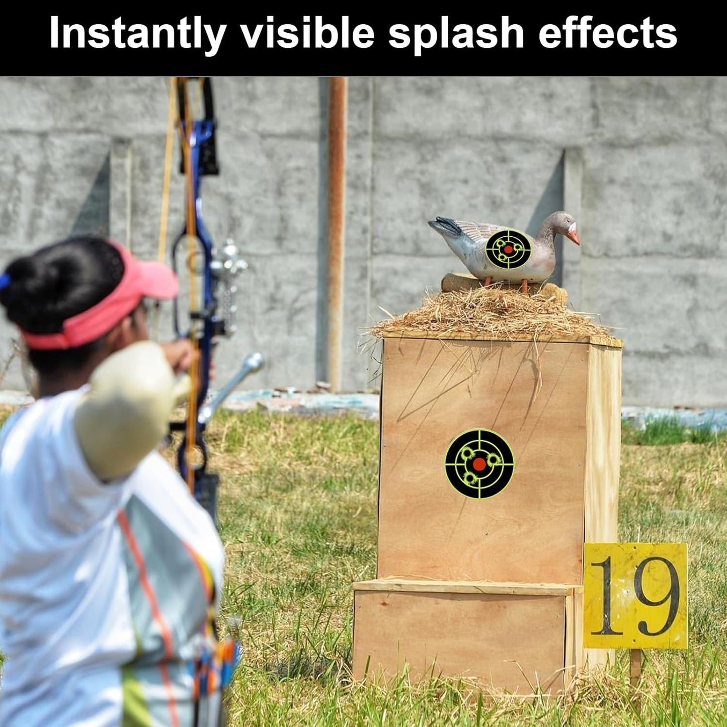 2Pcs 3 Inch Splatter Targets for Shooting Range Targets, 2 Roll/400 Pcs Splatter Target Stickers, Self Adhesive Reactive Paper Target Stickers for Archery Bow Shooting Practice
