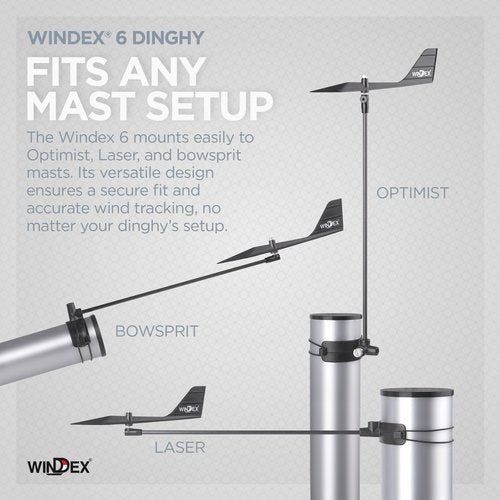 Windex 6 Dinghy - Wind Direction Indicator for Sailing, Sailboat Wind Indicator, Boat Accessories, for Dinghy?™s and Smaller Multihull Boats
