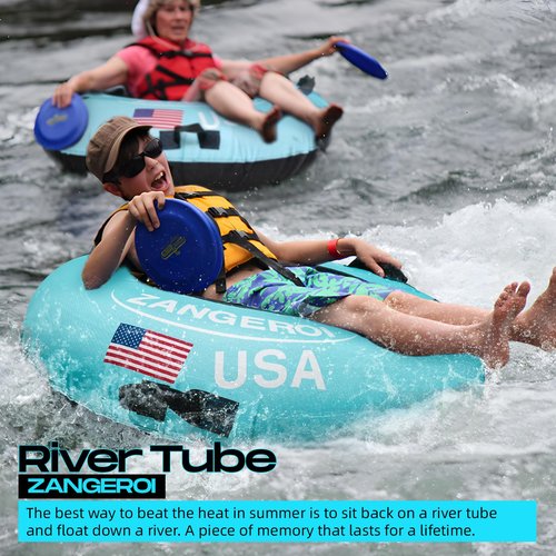 River Tube River Tubes for Floating Heavy Duty with River Tube Cover River Run Tubes for Floating Inner Tubes for River Floating River Rat Tubes for Floating River Floats for Adults Heavy Duty