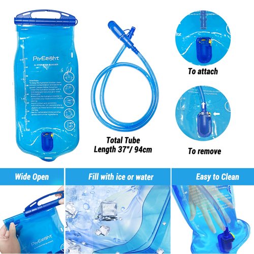 2Pack Hydration Backpack for Hiking with 2L Hydration Bladder - Lightweight Hydration Pack with Big Storage for Kids Women Men Hiking Cycling Camping Running