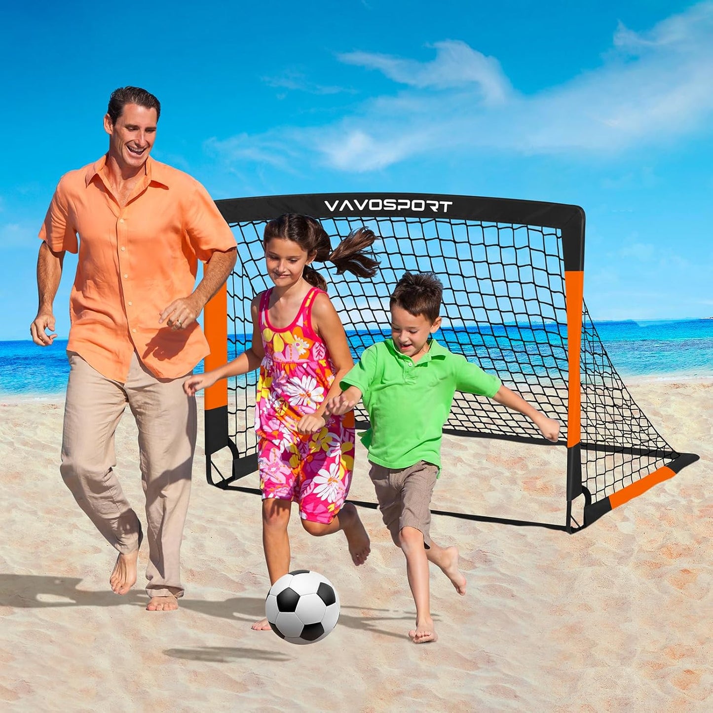 Kids Soccer Goals for Backyard Set, 2 of 4x3 / 6x4 ft Portable Soccer Goal Nets, Pop Up Mini Toddler Soccer Net Training Equipment & Ball, Cones for Ages 3-14, Outdoor Games Gifts for Youth