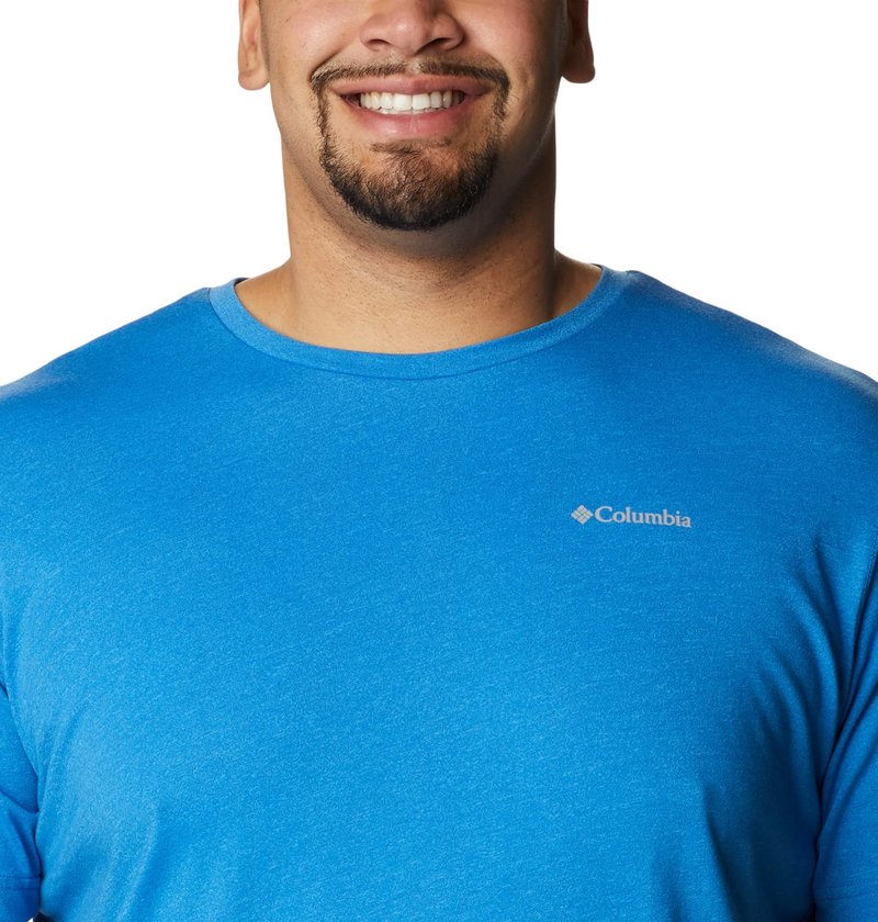Columbia Men's Thistletown Hills Short Sleeve, Bright Indigo Heather, 1X Big