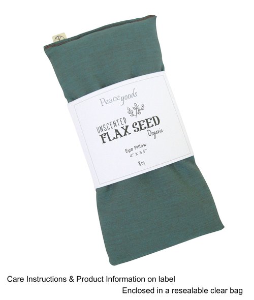 Peacegoods Unscented Eye Pillows (Sampler Pack of 5) - Soft Cotton Gauze Flannel - Filled with Flax Seed Weighted for Yoga Meditation Headache Relief Sleep Massage Bulk - Blue Teal