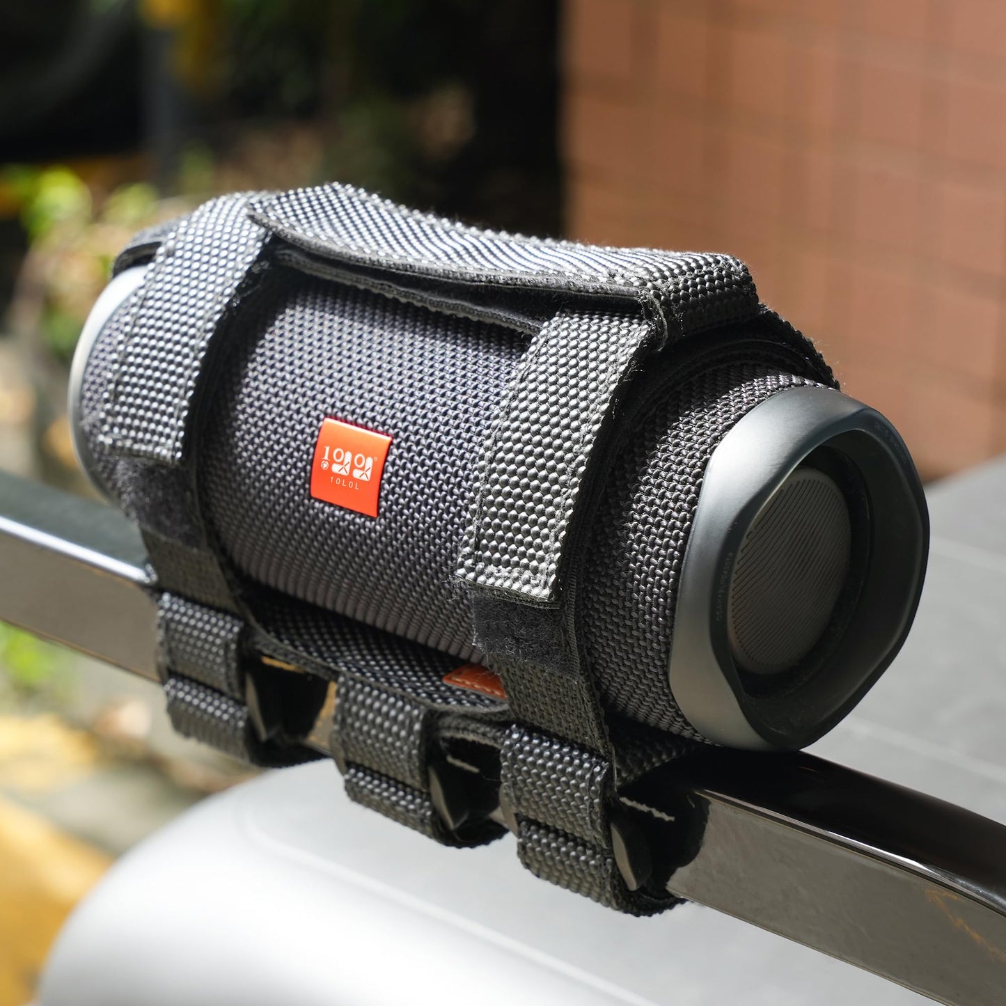 10L0L Upgraded Speaker Mount for Golf Cart Accessories, Adjustable Strap Fits Bluetooth Wireless Speaker Holder for Yamaha, EZGO, Club Car Carts and Bike