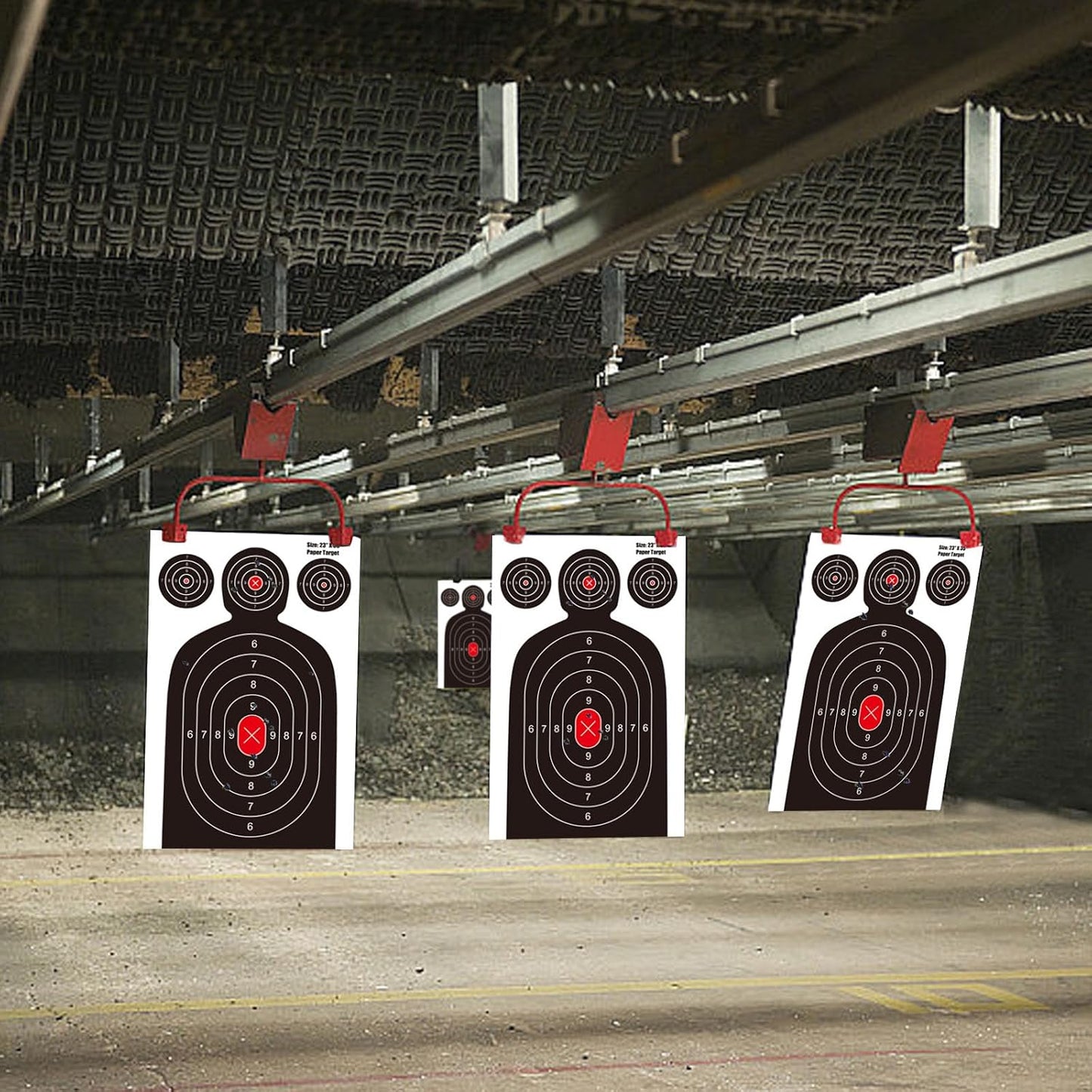 23x35 Inch Silhouette Shooting Targets - Reactive Paper Targets with Instant Hit Visibility for Indoor/Outdoor Pistol, Rifle, BB Guns, Airgun Practice