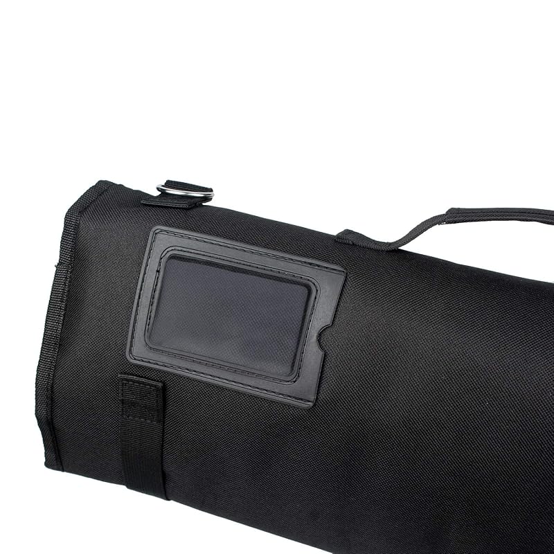 Large Capacity Knife Roll Bag with Handle & Shoulder Strap – 15 Slots Chef Knife Case