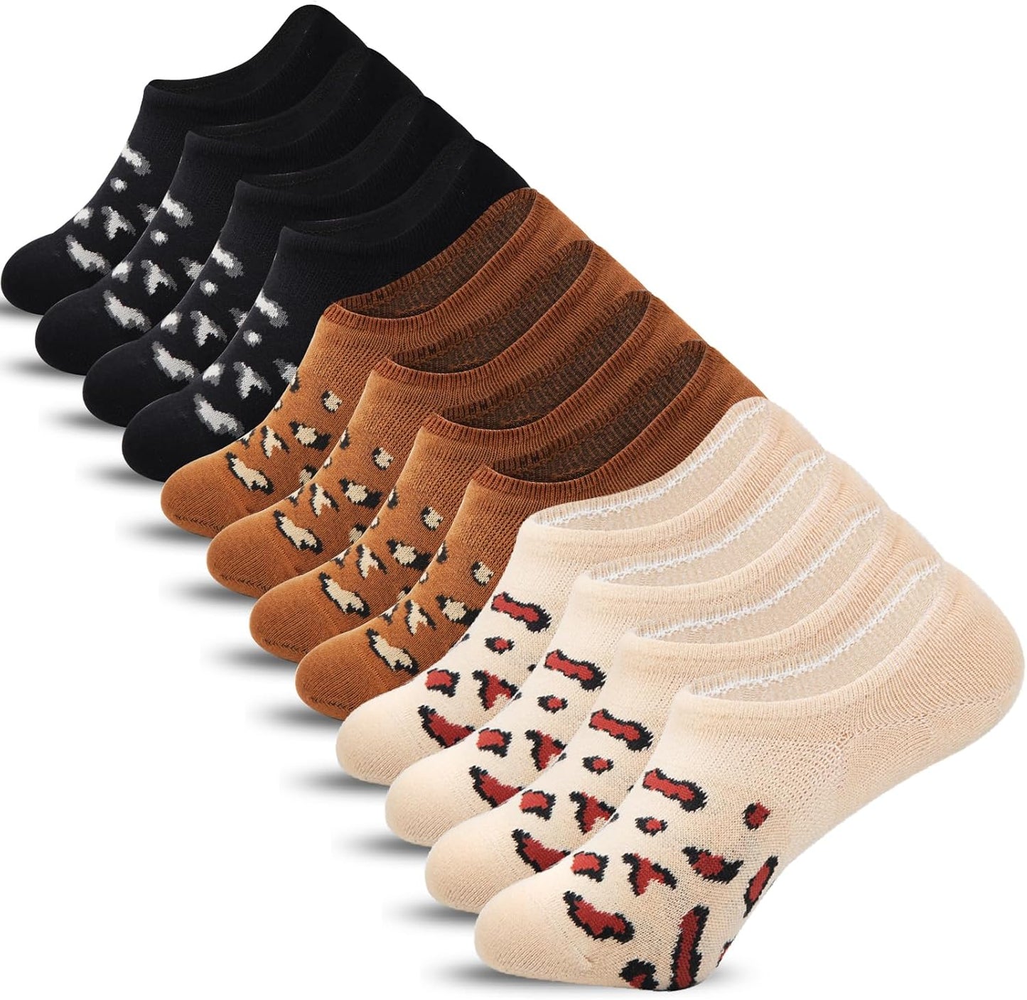 IDEGG No Show Socks Womens and Men Low Cut Ankle Short Anti-slid Athletic Running Novelty Casual Invisible Liner Socks