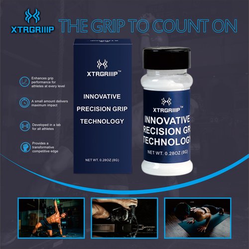 XTRGRIIIP Grip Enhancer Replacement for Liquid Chalk, Pole Grip, Gym Chalk, Workout Grip, Golf Grip, Tennis Grip, Racket Grip, Climb Chalk, Gymnastics Grip, Weight Lifting Chalk, Bat Grip, Anti-Slip