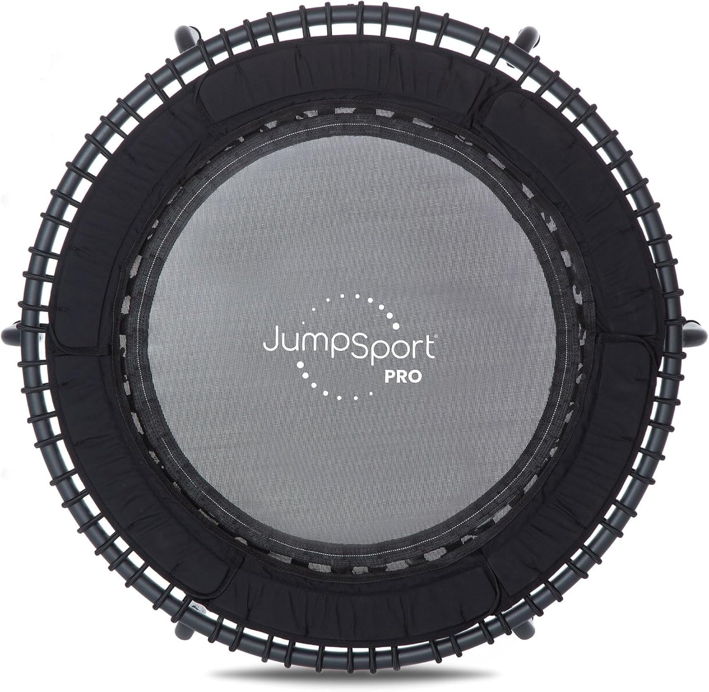 JumpSport Indoor Heavy Duty Lightweight 44 Inch Folding Fitness Trampoline with Arched Legs and 7 Adjustable Tension