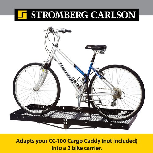 Stromberg Carlson CC-125 Cargo Caddy Bike Rack Adapter, Convenient Bike Rack Solution Travel, Accommodate up to 2 Bikes with 4 Piece Set - Set Bike Rack Adapter, Black
