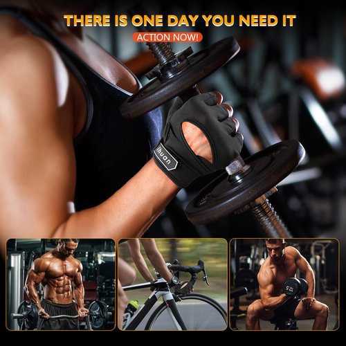 ihuan New Breathable Workout Gloves for Women & Men - No More Sweaty & Full Palm Protection Gym Exercise, Cycling, Fitness, Weightlifting, Pull-ups, Deadlifting, Rowing