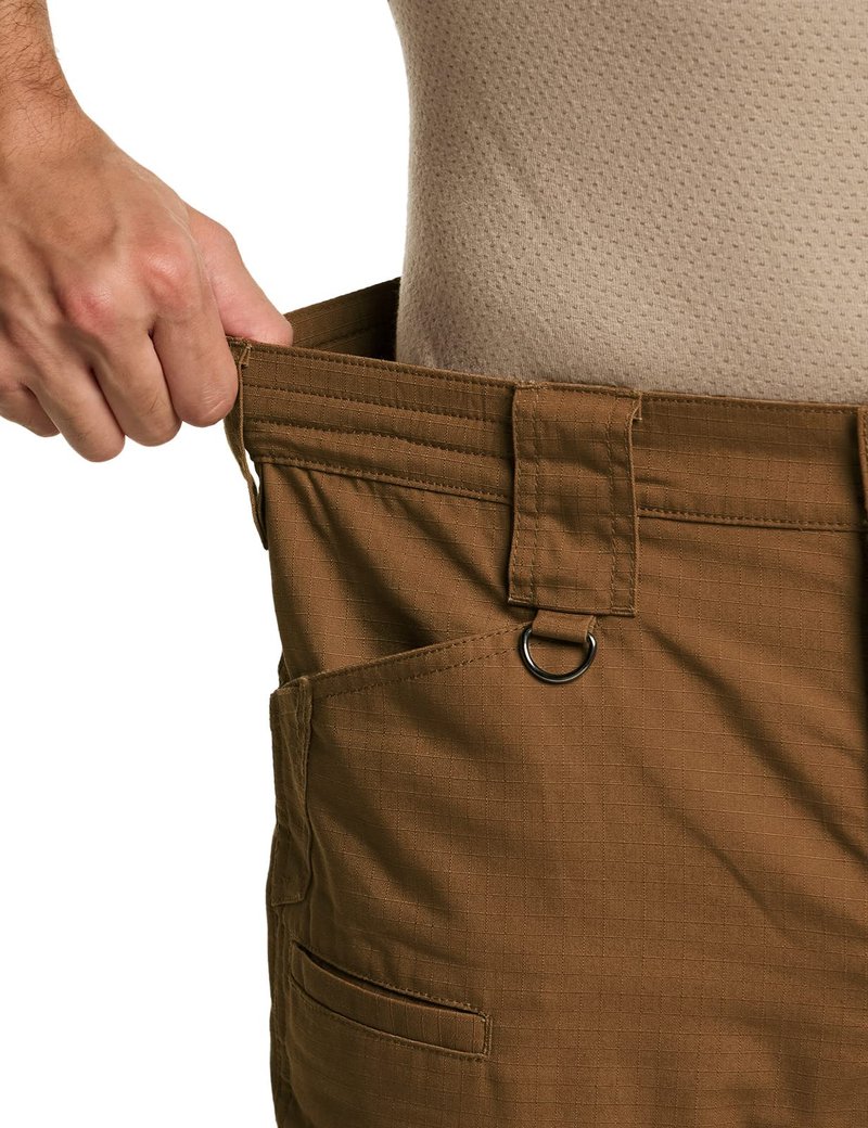 CQR Men's Tactical Pants, Water Resistant Ripstop Cargo Pants, Lightweight EDC Work Hiking Pants, Outdoor Apparel, Duratex Mag Pocket Copper Brown, 34W x 32L