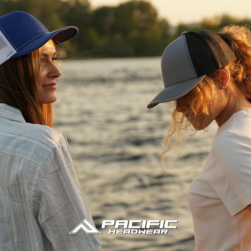 Pacific Headwear Khaki/Brown One Size Contrast Stitch Trucker Snapback