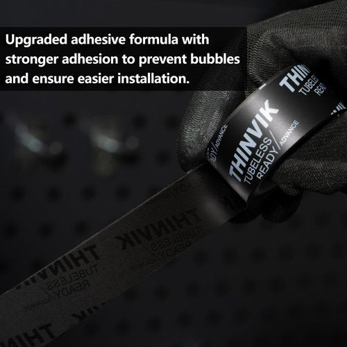 Thinvik Upgraded Tubeless Bike Wheel Rim Tape Width 21/23/25/27/29/31/33/35 mm x Length 5.5m/18.04ft Roll Anti Puncture for Mountain&Road Bike Wheel Carbon set-21mm