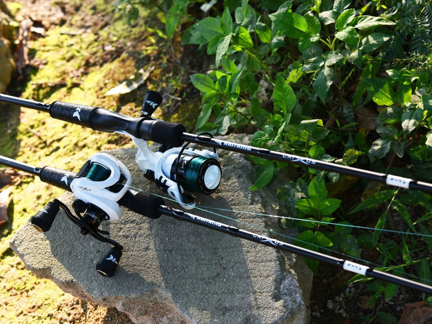 KastKing Crixus Fishing Rod and Reel Combo, High Performance Spinning & Baitcaster Combo, IM6 Graphite 2Pc Blanks, Zirconium Oxide Rings, SuperPolymer Handle, Lightweight Reel with Aluminum Spool