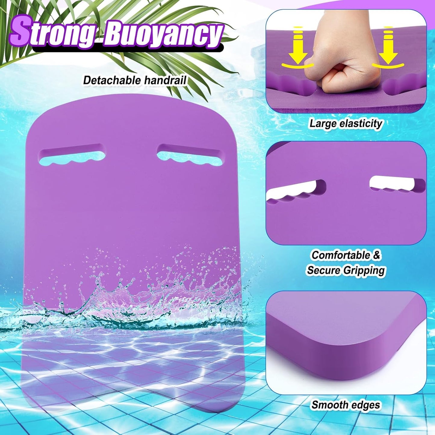 2 Pcs Swimming Kickboard Pull Buoy Set Training Aid Float Pull Buoy Leg Float Swimming Training Equipment Accessories for Hand Leg Adults Children Beginners Exercise Fitness