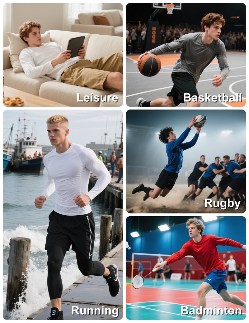 7 Pack Long Sleeve Shirts for Men Moisture Wicking Sun Protection UV UPF 50+ SPF Performance Quick Dry T-Shirt for Casual