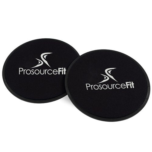 ProsourceFit Core Sliding Exercise Discs, Dual-Sided Sliders for Use on Any Surface at Home or Gym for Full-Body Workouts, Set of 2