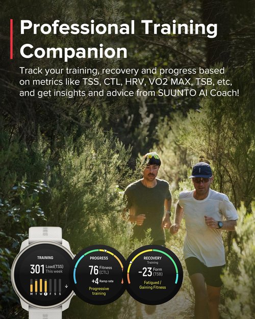 SUUNTO Race S GPS Sports Watch, 1.32" AMOLED Touchscreen w/Crown, 13 Days Battery Life, Training & Sleep Health Tracking, Dual-GNSS, 32GB Global Offline Maps, Lightweight for Running, Powder Gray