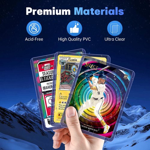 100 PCS Top Loaders for Cards, Hard Plastic Card Sleeves Toploaders, Baseball Trading Card Holder Protectors (100 Toploaders)