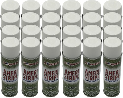 Ameri-Stripe White Athletic Field Marking Spray Paint - 2 Case Pack (24 Cans) 18 oz of Paint per Can