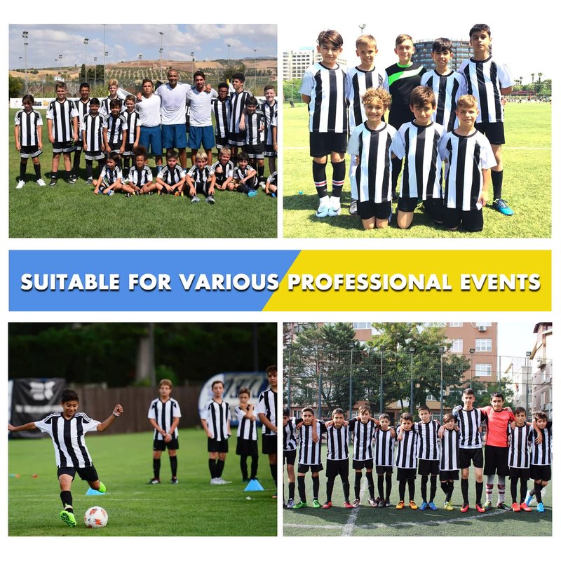 Referee Shirt Costume Kids Football Basketball Official Umpire Jersey Black White Stripe Pro Ref Uniform Short Sleeve