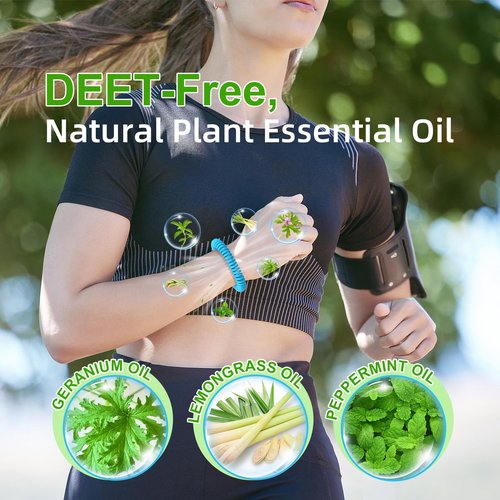 BuggyBands 24 Pack Mosquito Repellent Bracelets, Individually Wrapped Repellent Wristbands, DEET Free, Natural and Waterproof Band