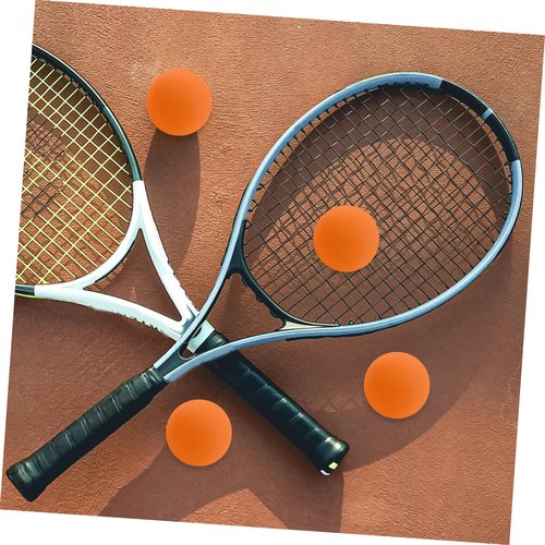 KOMBIUDA 4pcs High-Bouncing Squash Training Balls Lightweight Rubber Reaction Balls for Boy Girl and Adults for Competition and Coordination Training Orange