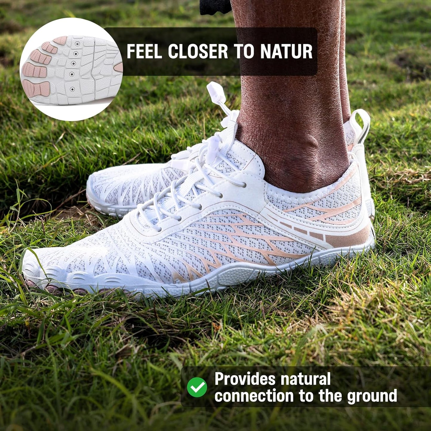 2025 New Barefoot Shoes for Women Mens,Hike Barefoot Shoes Womens Footwear,Comfortable & Non-Slip Barefoot Vitality Shoe Women's Athletic Footwear,Wide Toe Box Water Shoe for Women Men