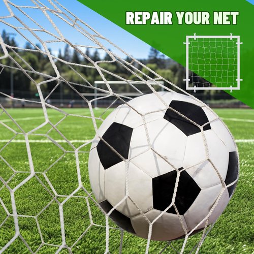 VioraWhite Patch A Net Soccer Goal Repair Kit 3ft x 3ft Soccer Goal Net Hole Replacement Patch for All Sport Nets Quick Field Fixes