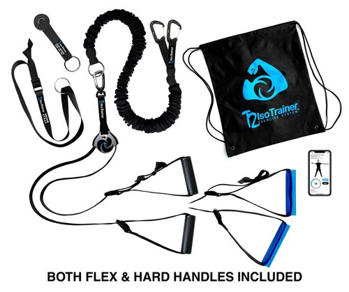 New! T2 ISO TRAINER + Hard Handles: Ultimate Fitness Multi-Tool. Compact, Portable, No Equipment-Bands-Weights-Settings to Change. Isokinetic-Isometric-Suspension-Elastic-Inertia Wave-Pilates & More