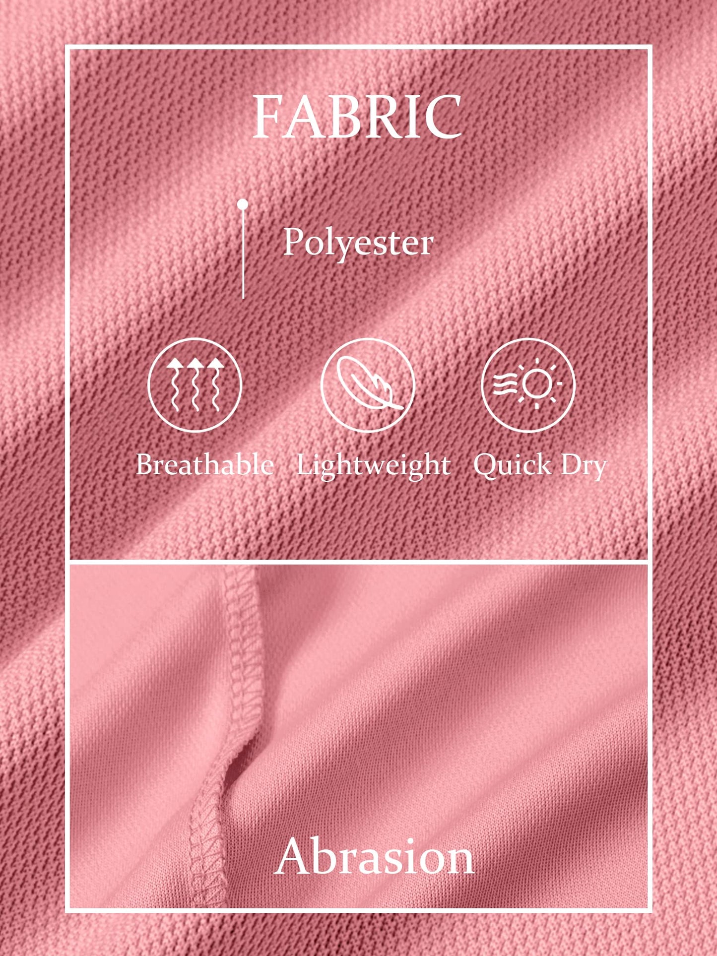 TACVASEN Mens Golf Shirt Dry Fit Mens Polo Shirts Short Sleeve Performance Golf Polos for Men with Collar Work Shirts Dark Pink, M