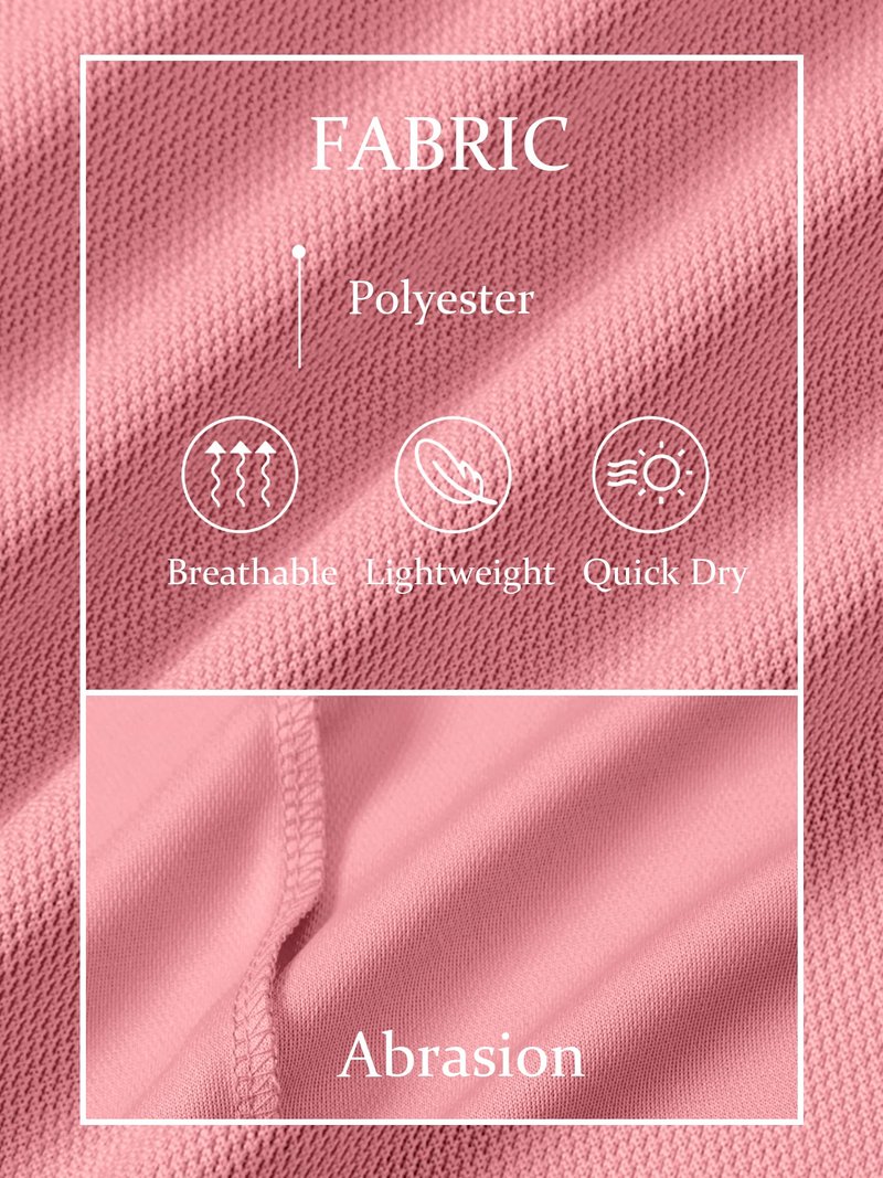 TACVASEN Mens Golf Shirt Dry Fit Mens Polo Shirts Short Sleeve Performance Golf Polos for Men with Collar Work Shirts Dark Pink, M