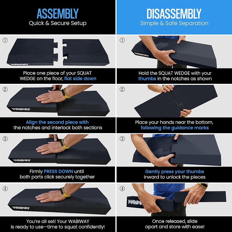 Squat Wedge Block – 2-in-1 Slant Board for Squats & Calf Raises, Lightweight EVA