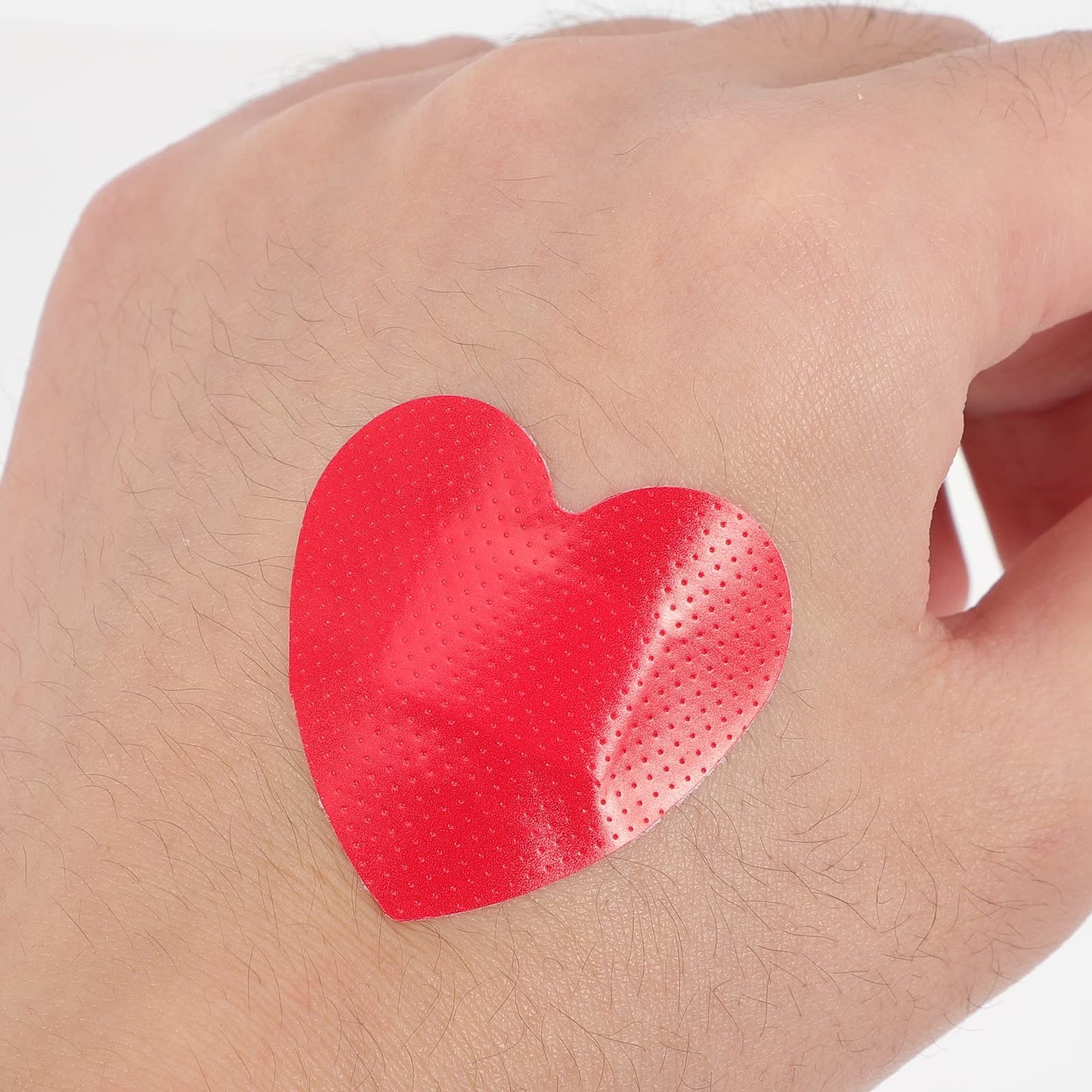 Healifty Heart-Shaped Breathable Wound Bandages 50 Pcs Waterproof Hemostatic Stickers for Kids and Adults Durable Adhesive Wound Care Patches 2.32 X 1.69 in