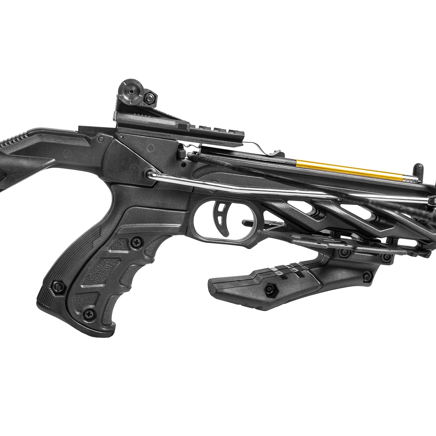 Bear X Desire XL Pistol Hunting Crossbow, Self-Cocking, Adjustable Stock up to 2.5", Compact Design, Includes 3 Premium Bolts, Dependable Accuracy