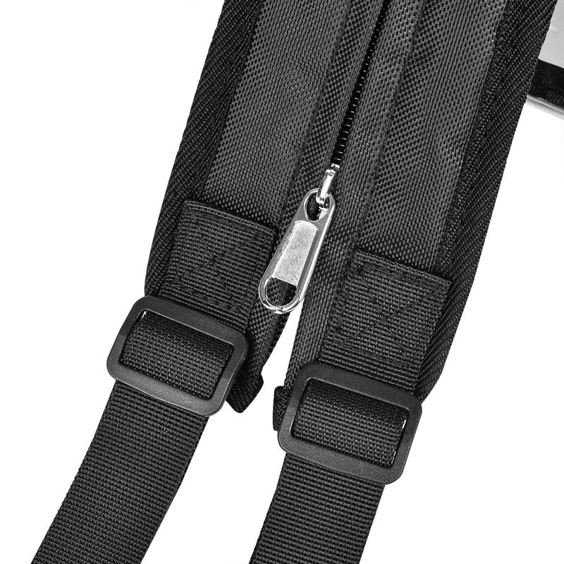 Busiuw Clear Backpack Stadium Approved with Adjustable Reinforced Straps, 3 in 1 Clear Crossbody Bag for Festivals and Games (Plus size)-Black