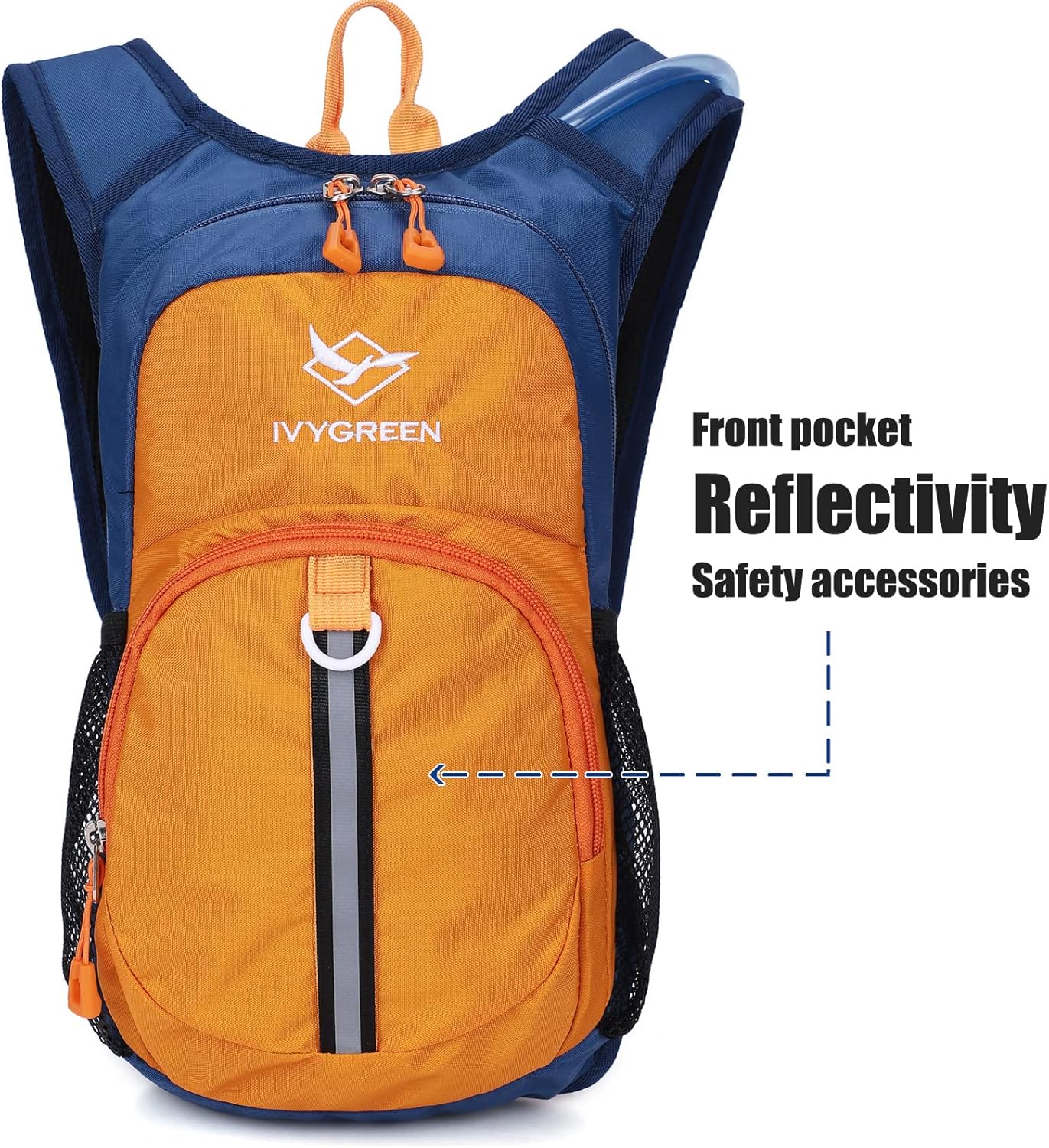 Ivygreen Kids Hydration Backpack, Hiking Backpack for Boys or Girls with 1.5L Water Bladder