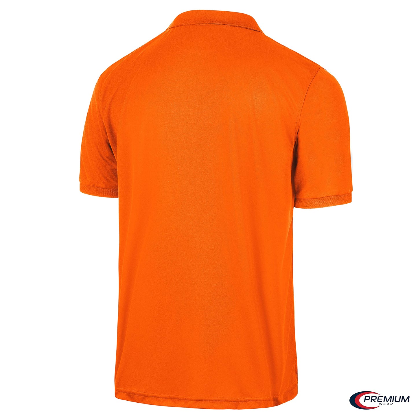 Premium Wear Men's High Moisture Wicking Polo T Shirts | Orange - Small